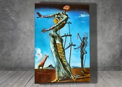 Buy Salvador Dali The Burning Giraffe CANVAS  PAINTING ART PRINT POSTER 1573 • 13.29£