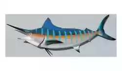 Buy Miniature Blue Marlin Wall Sculpture, 19  19 INCHES • 94.49£
