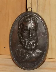 Buy Antique Hand Made Bronze Wall Hanging Sculpture Hristo Botev • 74.19£