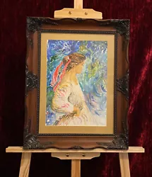 Buy Original Acrylic Painting Elegant Lady Dream Night Art Van Gogh Inspired • 39.99£