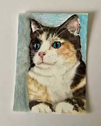 Buy ACEO Original - Calico Cat By D.Townsend, • 2.50£