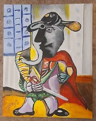 Buy Original Signed Painting An Interpretation Of A Picasso Classic  The Matador  • 12£