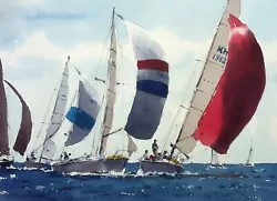 Buy 0143 Catching The Wind - Sailing Yachting Boats Maritime Seascape Ken Hayes • 15.99£