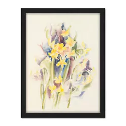 Buy Demuth Small Daffodils Flower Drawing Painting Large Framed Art Print • 36.99£