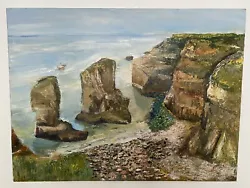 Buy Original Stack Rocks Pembrokeshire Oil Painting Signed By Sid Alt • 149.99£
