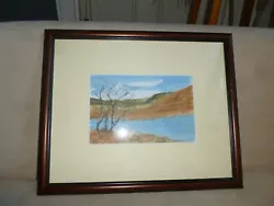 Buy Original Landscape Water Colour Dark Wood/black Frame Professional Mount/framed • 4£