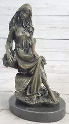 Buy Girl With Angelic Face Bronze Figurine Signed J Mavchi Art Nouveau Sculpture • 235.30£