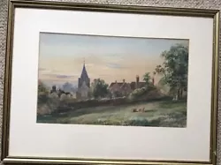Buy Artist William ‘Washington’ F Friend Framed Watercolour Country Village Scene • 40£