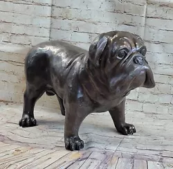 Buy Large Noble English Bulldog Bronze Sculpture Animal Pet Dog Garden Statue Sale • 896.80£