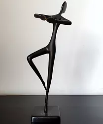 Buy Vintage Bodrul Khalique Black Art Sculpture Ballet Dancer Ballerina • 29.01£