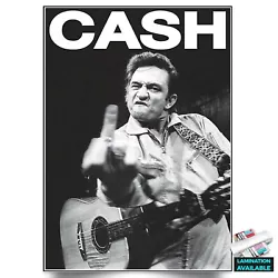 Buy Johnny Cash Photo Vintage Black White Poster Print | A5 A4 A3 A2 A1 | *LAMINATES • 0.99£