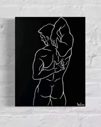 Buy Acrylic Paintings On Canvas Hand Painted. Male Picture. Gay Art. LGBT  • 45.48£