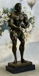 Buy Bronze Statue--male Interest---body Builder Muscular Art Deco Figurine Artwork • 188.53£