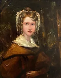 Buy English School Original Antique Oil Painting Portrait Victorian Lady With Posy • 383£