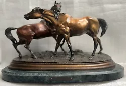 Buy Pierre Jules (PJ) Mene (French 1810-1879)  L'Accolade  Stunning Bronze Horses • 1,972.61£