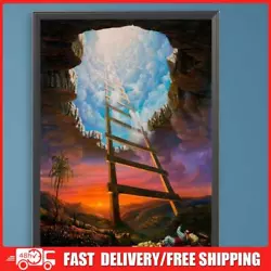 Buy Paint By Numbers Kit DIY Oil Art Space Elevator Picture Home Wall Decor 30x40cm • 6.69£