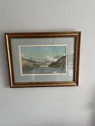 Buy Vintage Signed Water Colour Lake And Mountains • 20£