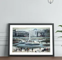 Buy Piccadilly Gardens People FRAMED WALL ART PRINT PAINTING 4 SIZE LS Lowry Style • 37.99£