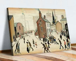 Buy Street Scene People CANVAS WALL ART PICTURE PRINT PAINTING LS Lowry Style • 37.99£