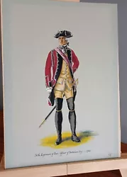 Buy 50th Regiment Of Foot Officer  1760 Watercolour Painting Signed • 50£