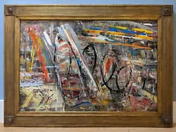 Buy Attractive Large Abstract Oil Painting - Graeme Orford-Dexter In A Vintage Frame • 295£