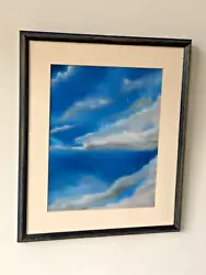 Buy My Original Oil Painting Of  Clouds  In Upcycled Glass Front Frame 38cm X 33cm • 20£