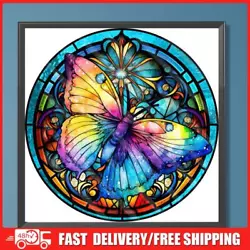 Buy Paint By Numbers Kit DIY Stained Glass Butterfly Dragonfly Oil Picture (H1539) • 7.02£