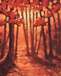 Buy John Silver Original Acrylic Painting Woodland Trees Landscape Impressionist Art • 69£