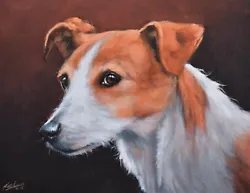 Buy Wonderful John Silver Original Acrylic Painting Portrait Of A Jack Russell Dog • 159£