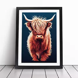 Buy Superb Highland Cow Wall Art Print Framed Canvas Picture Poster Decor • 24.95£