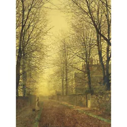 Buy John Atkinson Grimshaw Paintings Autumns Golden Glow Art Painting Print • 15.99£