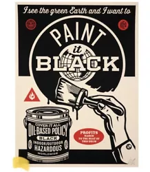 Buy Shepard Fairey Obey Giant Paint It Black Art Poster Screen Print 18x24” Banksy • 221.73£