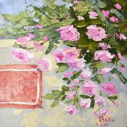 Buy Rose Original Modern Expressionism Garden Flower Blooming Collectible Art Turkey • 82.05£