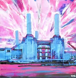 Buy London Battersea Power Station Original Painting On Canvas Signed By Vital, • 289£