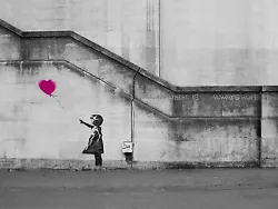 Buy Banksy Girl Hope Pink Balloon Canvas Pictures Graffiti Urban Wall Art Prints • 139.99£