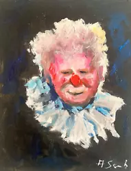 Buy Oil Painting Canvas Impressionism Collectable COA Clown Comedian Nm11 • 37.82£