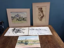 Buy BERNARD KAY (1927-2021) Collection Of Water Colours And Sketches From 1952-60 • 450£