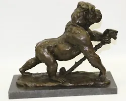 Buy Silverback Gorilla Bronze Sculpture King Kong Figurine‏ Statue Home Decor • 264.22£