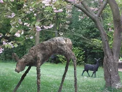 Buy Bronze Fawn Garden Sculpture - Newborn Deer Statue • 1,200£