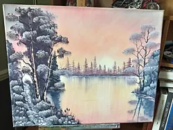 Buy Bob Ross Style Original Oil On Canvas Painting  • 20£