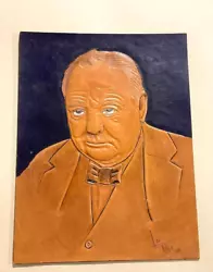 Buy Winston Churchill Leather Portrait By Lou Roth Leathercraft Elktrack Studio • 112.93£