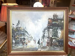 Buy Vintage Framed  (Randell Davey?) Paris Street Scene Impressionist Oil  Painting • 150£