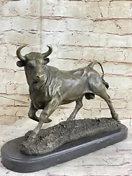Buy Bronze Abstract Bronze Bull Horns Statue Figurine Sculpture Stockbroker Figurine • 222.13£