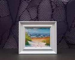 Buy Oil Painting, Original, Ocean, Coast, Beach, Seaside, Norfolk, Dune, Sand, Wales • 28£