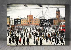 Buy L. S. Lowry Going To Work CANVAS PAINTING ART PRINT POSTER 1549 • 5£