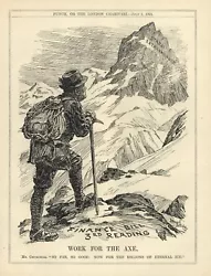 Buy Vintage 1925 Punch Political Cartoon - Winston Churchill As Mountain Climber • 15.07£