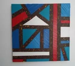 Buy Geometric Abstract Painting 'Shapes And Space' • 45£
