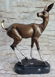 Buy Lost Wax Casting Deer Bambi Bronze Sculpture Home Office Trophy Statue Sale • 315.29£