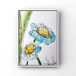 Buy Daisies Art Watercolor Painting Original Floral Art Wildflowers Painting Sketch • 20.72£