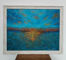 Buy Sunset Over The Sea - Acrylic Painting On Canvas Board - Original  • 295£